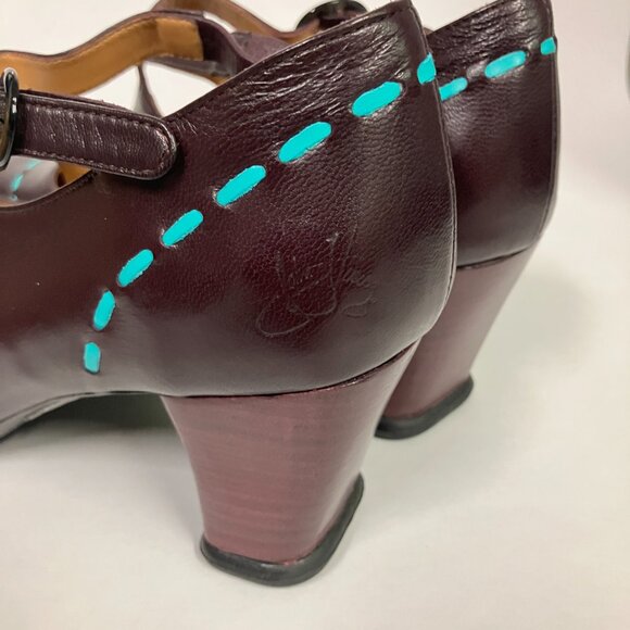 *NEW* Fluevog 2015 Operetta MALIBRAN, Dark Purple/Teal, Size 10 (runs small!). - Picture 9 of 12